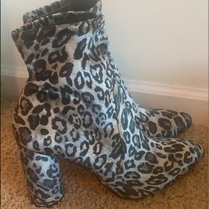 Leopard Print Boots Size 11